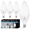hansang E12 Candelabra LED Bulbs 2700K Warm White, 60Watt Equivalent,