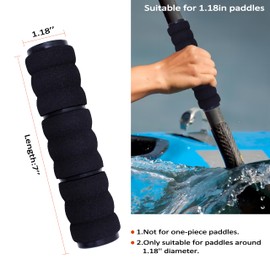 Clydlan Kayak-Paddle-Grips-2-Pack - No-Slip Oar-Grip for Take-Apart Paddles,Blister Prevention Kayaking Accessories(Diameter 30mm/1.18 inches)