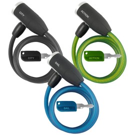 Wordlock MatchKey Cable Lock, 10mm/8', Black