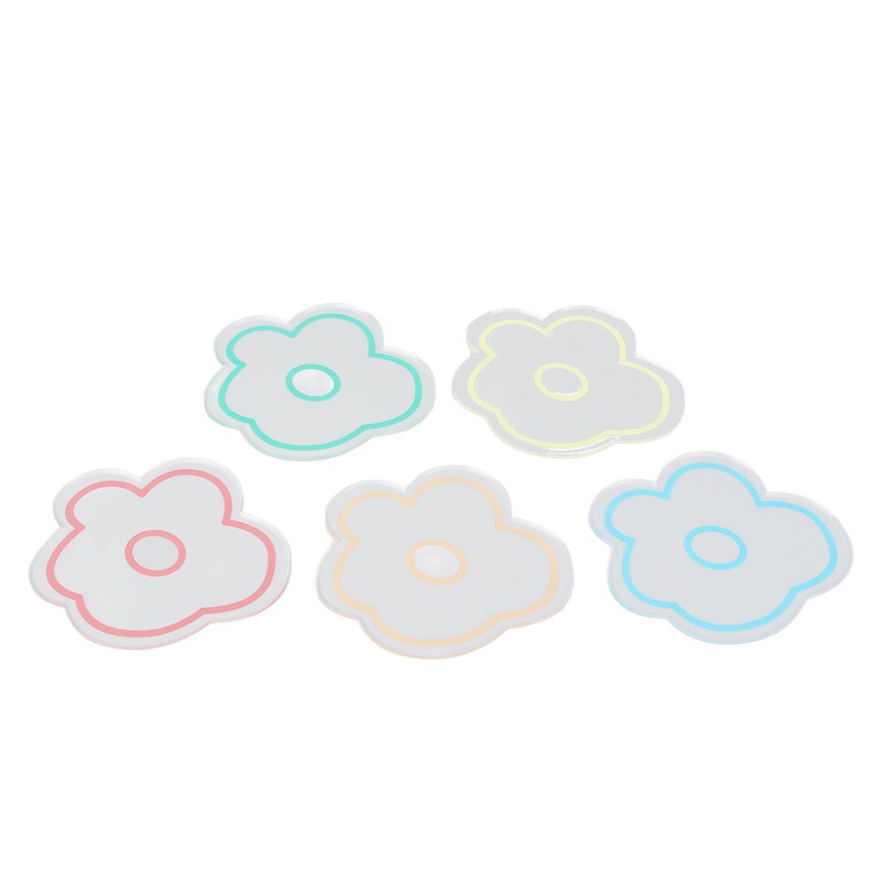 5pcs Nail Art Palette High Transparency Double Sided Thick Flower