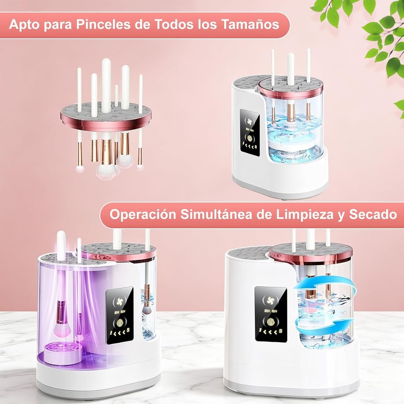 ABUDA Limpiador Eléctrico de Brochas de Maquillaje, con Desmontable 3