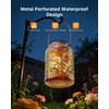 Exteriores Solar Power Lantern Hanging Waterproof Dragonfly Sunflower Light