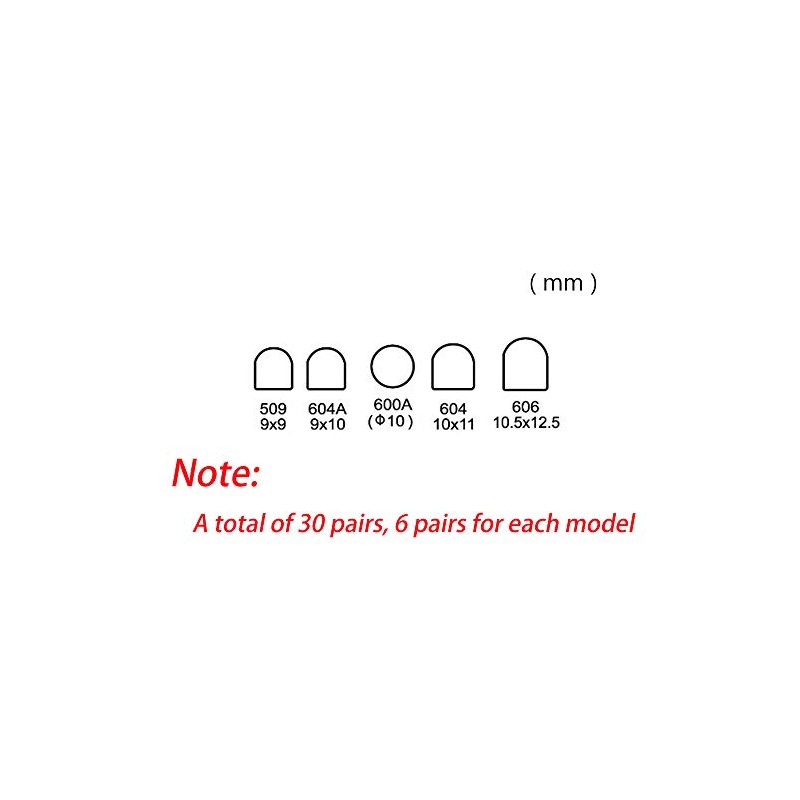 LIPOVOLT® 60PCS 5-Sizes High Heel Shoe Repair Tips Taps Pins