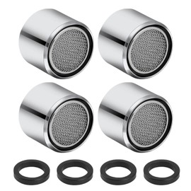 Diffaxy 4 Pieces M22 Aerator Tap Aerators Kitchen Sink Aerator Faucet Filter with Chrome Brass Housing Internal Thread Water Saving for Bathroom Kitchen
