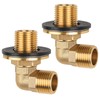 Installation Kit for Wall Mount Commercial Faucet, Brass 90 Degree