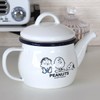 Enameled Peanuts Enamel Teapot (with Strainer) White Size: Approx. W