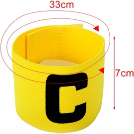 1 x Green Captain's Bracelet, Multicolor Football Captain's Wristband Elastic Wristband Velcro Adjustable for Adults Teens Junior Size Suitable for Many Sports Equipment
