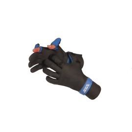 Glacier Glove Waterproof Slit Finger Pro Angler Gloves - Small - Black
