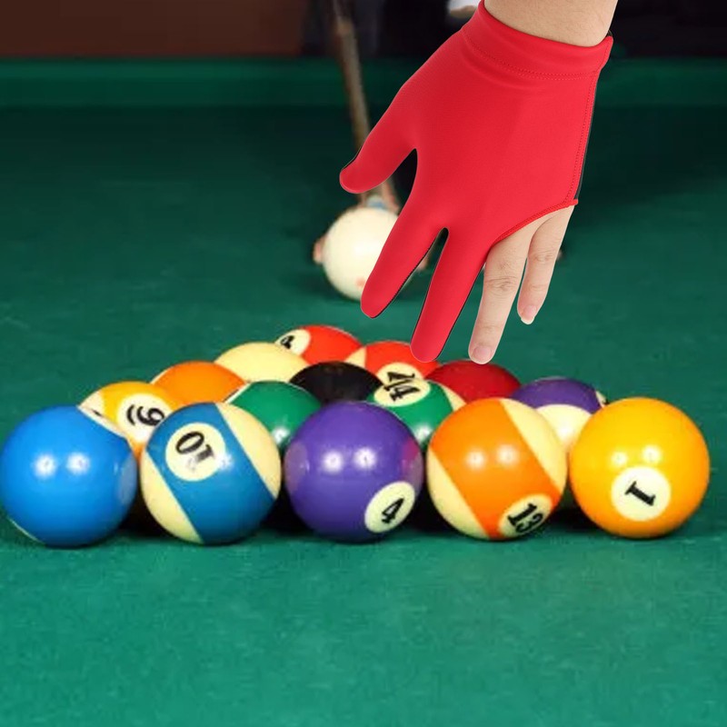 Left Hand Billiard Gloves Polyurethane Fiber Average Size Three Fingers