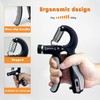 Adjustable Hand Grip Strength Trainer 11–132lb, Forearm Exerciser for Hand