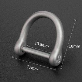 TISUR Key Ring Titanium D-Ring Key Car Motorcycle Keychain Cute Smart Key Keychain with Driver, Frosted Small Pack of 1