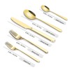 40-Piece Matte Gold Silverware Set, Stainless Steel Flatware Cutlery Set