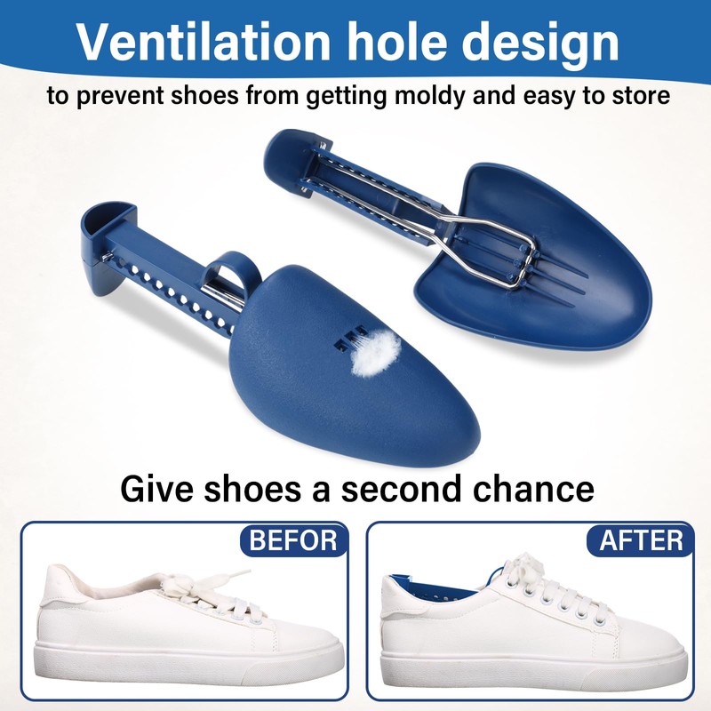 Honeydak 20 Pairs Plastic Shoe Stretcher Adjustable Shaper Stretchers Portable