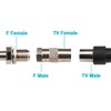 HiAoey SAT Antenna Adapter Cable to SAT Adapter Set F-Connector