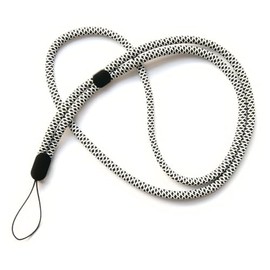 trage.band® Long Adjustable Neck Strap Black / White