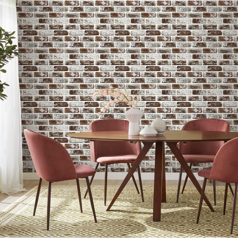 Commomy 10 Pcs Faux Brick Wall Panels - Small Size