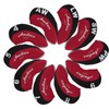 Andux Golf Iron Club Head Covers 10pcs/Set Black/red MT/A02