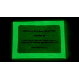 Glow in The Dark Pigment Powder - Neutral and Fluorescent Color for Art Painting, Fine Art, Nail Art Paint, and DIY Crafts - Long Lasting, 10+ Color Options - Fluorescent Green - (60 Grams/ 2.12 oz)