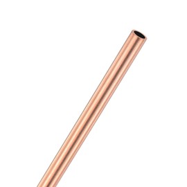 M METERXITY 1-Pack 330mm Copper Round Tube, 5mm OD 0.5mm Wall Thickness Copper Seamless Tubing for Construction/Machining/DIY Crafting, Metal Straight Pipe [0.2x0.02x13IN]
