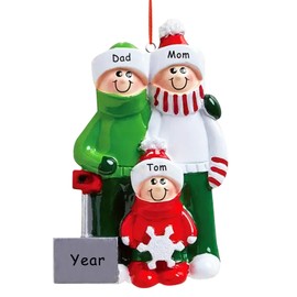 Christmas Ornaments 2025 Prsonalized Christmas Tree Decorations Happy Family of 5 Christmas Ornaments with DIY Name Hanging Pendant Xmas Tree Decoration Gift Ornament