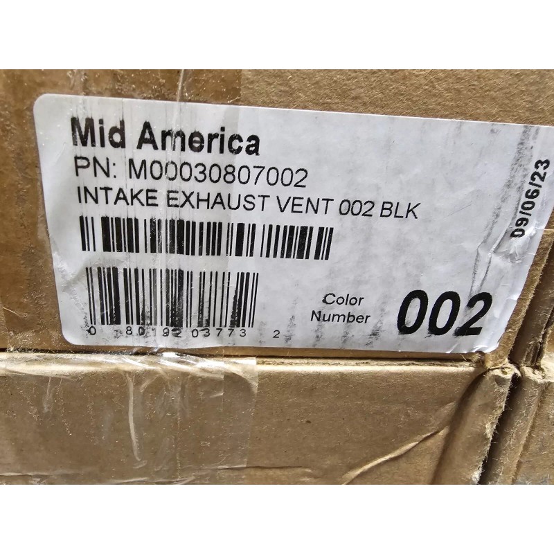 MID AMERICA M00030807002 MID AMERICAN COLOR #002 INTAKE EXHAUST VENT