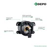DEPO Faro Para Niebla Izquierdo O Derecho Compatible con RENAULT