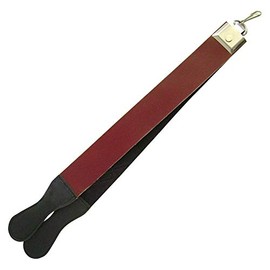 OdontoMed2011® 14" Professional Sharpening Strop Made Of Real Leather Straight Razor Hanging Strop Barber Shaving Strap Belt With Swivel Clip ODM