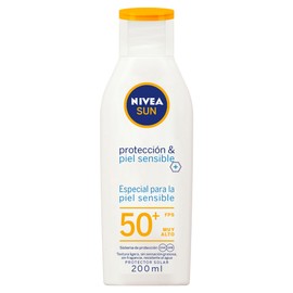 Protector Solar Corporal NIVEA SUN Protección  Piel Sensible FPS 50 200Ml, Sin Fragancia                                                              