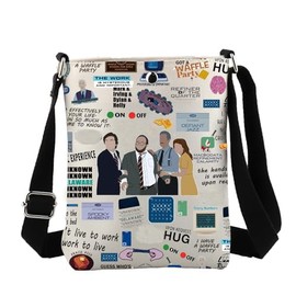 JYTAPP TV Show Inspired Gift TV Show Classic Characters Novelty Crossbody Bag TV Series Gifts TV Show Merchandise (beige)