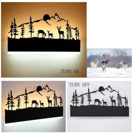 OIUNWLC Wall Sconce LED Wall lamp (Sunset Deer)