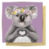 La La Land Greeting Card Heart Koala Girl