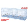 LOT of 2 Extra Large 38"x11"x15"H Stackable Breeder Bird Flight
