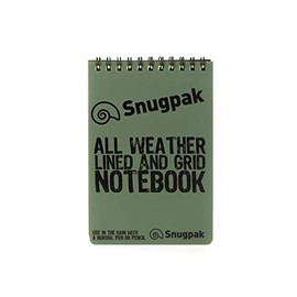 Snugpak | Water Resistant Notebook | Write on the move in all weathers using a pen or pencil (Small, Olive)