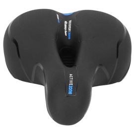 Bicycle Seat, High Density Thicken Mountain Bike Saddle Good Elastic Comfortable Bicycle Seat for Women Men Cushion Cycling Equipment(188黑蓝)