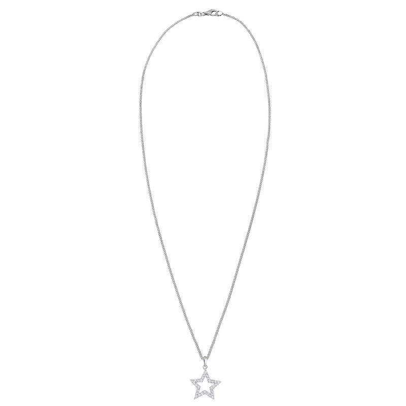 Elli Women's Star Pendant Necklace Astro with Crystals in 925