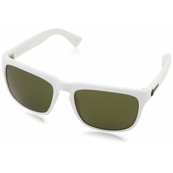 Electric Visual Knoxville Sunglasses Gloss White Frame Melanin Grey Lens Italy