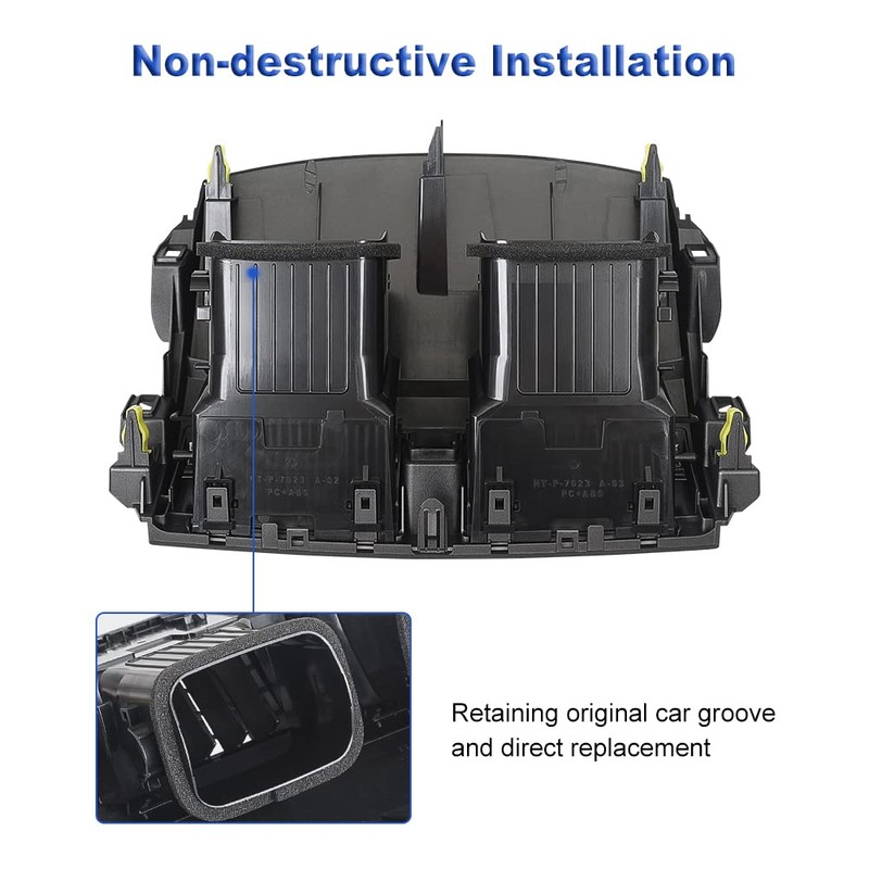 JDMON Compatible with Center Dash A/C Outlet Air Vent Panel