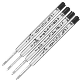 Imprinted Schmidt easyFLOW9000 Ballpoint Refill- Black Ink, Fine Tip 0.8mm - Pack of 4