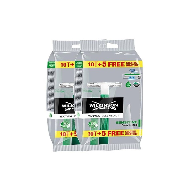 Wilkinson Sword Extra 2 Sensitive Mens Disposable Razors, 10 +