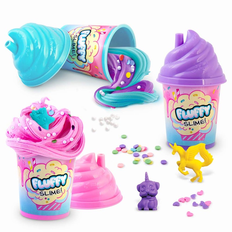 So Slime SSC 101 Fluffy Shakers 3 Pack, Pastels,Small