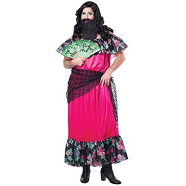 California Costumes The Bearded Lady Adult Costume, Large/X-Large Pink/Black