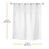 Whitmor Hook Free Waffle Shower Curtain with Snap Liner, 71"