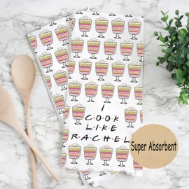 MYSOMY Friend TV Series Inspired Gift I Cook Like Rachel Kitchen Towel Rachel's Thanksgiving Gift Friend TV Series Dish Towel (Rachel Towel)