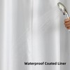 No Hook Shower Curtain with Snap in Fabric Liner, Waffle