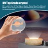 Nurluce 3D Saturn Crystal Ball Night Lights 3.15"/8cm Glass Sphere