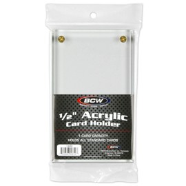 BCW 1/2 Inch Acrylic Card Holder - 1 Pack | Crystal Clear Protection Display Case for Trading Cards
