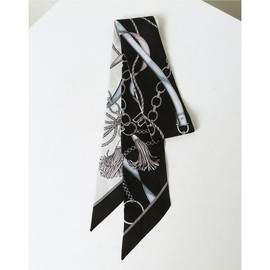 Daks (신세계센텀점)DCSC4F256BK 블랙 프린트 실크 스카프 (Shinsegae Centum City) DCSC4F256BK Black Print Silk Scarf