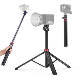 ULANZI MT-79-1 Trípode Extensible de Aluminio de 205cm,Soporte de luz portátil y Ajustable con Tornillo de 1/4",trípode para cámara y teléfono móvil con rotación de 180°,Ligero para Viajar