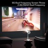 Smart Mini Projector, 4K 1080P HD Home Projector Support Hidden