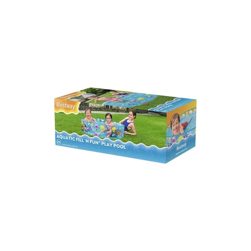 Alberca Circular Infantil Animales Marinos 122 Cm Color Azul